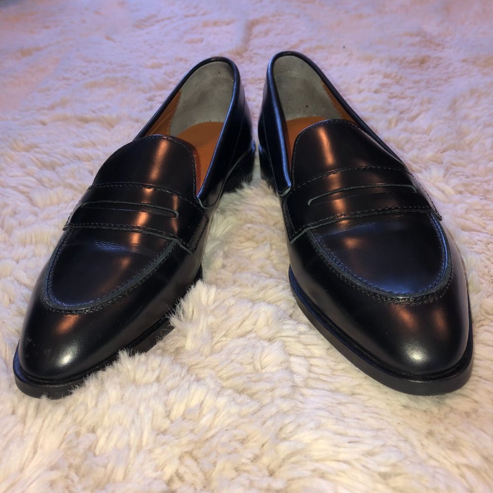 Everlane Black Leather Penny Loafers - Picture 4 of 5